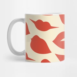 Red lips pattern, Kiss art print, Retro print, Aesthetic art, Valentine's day, Love art, Vintage Mug